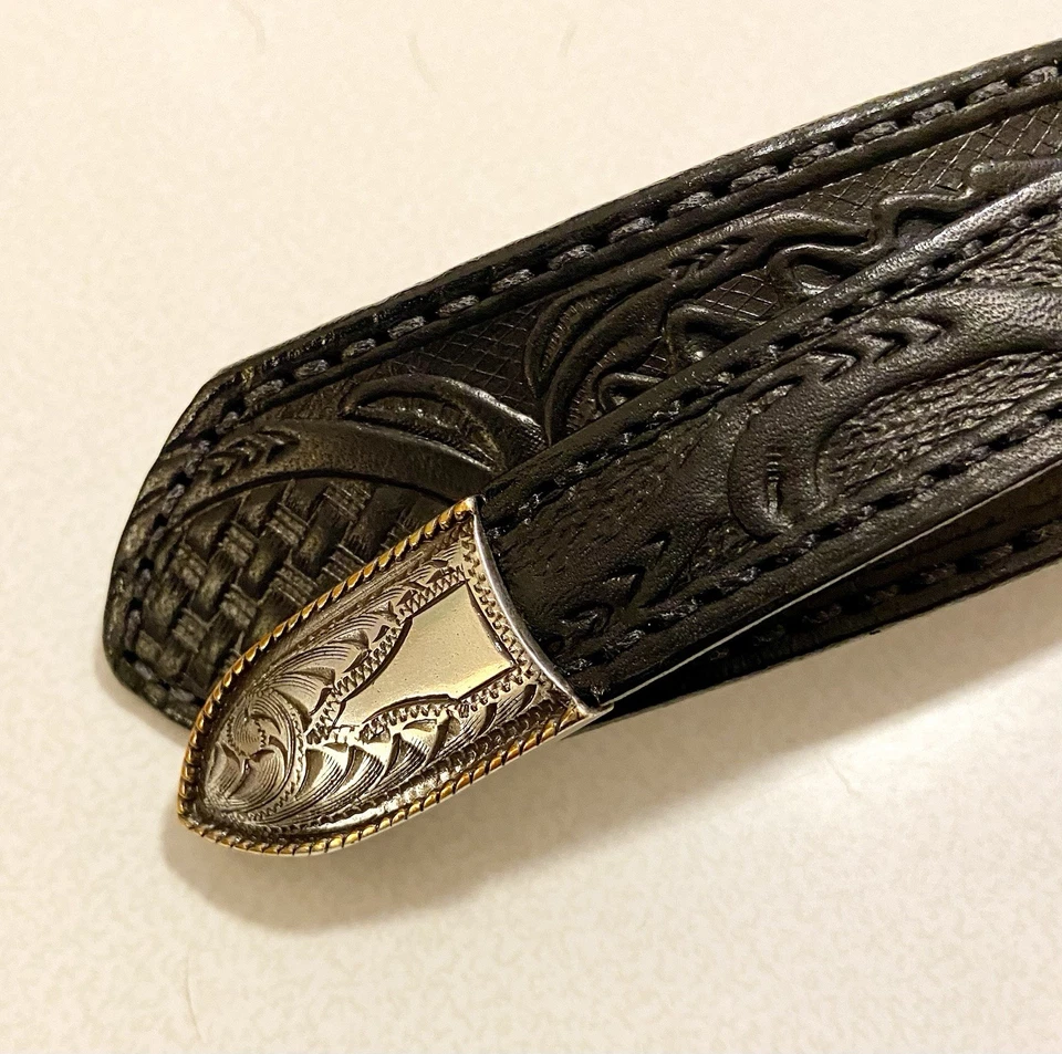 Пояс рейнджера Schaefer Outfitter Western Classic черный размер 40 с серебряной/золотой пряжкой - Изображение 3 из 4