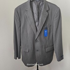 NAUTICA Bi-Stretch Charcoal Blazer Single Breasted Men sz R42 W36 NWT Orig. 395