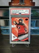 2021 Team Canada Juniors Connor Bedard Prospectus Momentous Red /275 PSA 8
