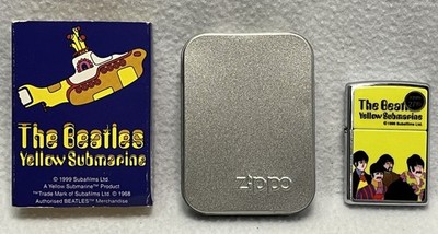 Zippo The Beatles Yellow Submarine Lighter 1999 RARE for sale 