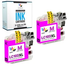 Compatible 2PK LC103 XL Magenta Ink fits Brother MFC-J245DW J285DW J4410DW
