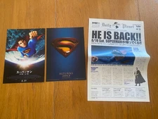 SUPERMAN RETURNS  Japan mini-poster x3 Brandon ROUTH Bryan SINGER combine 2025!