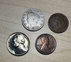 Starter Collection Mix Lot 4 Old US Coins   ACTUAL COINS Proof Old Indian Head 1