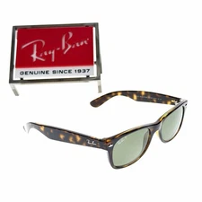 RAY-BAN CLASSC WAYFARER TORTOISE BROWN / POLARIZED GREEN RB2132 902/58 52mm