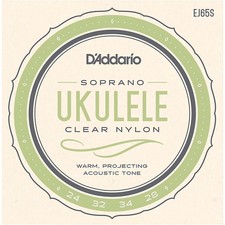 D'Addario EJ65S Pro-Arte Custom Extruded Soprano Nylon Ukulele Strings Soprano