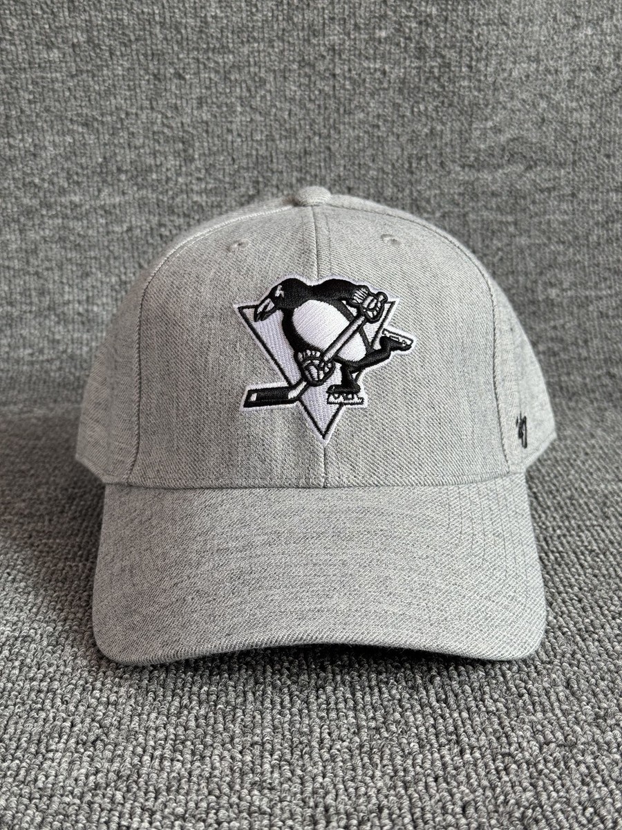 47 Brand Pittsburgh Penguins Strapback Baseball Cap Grey OSFA