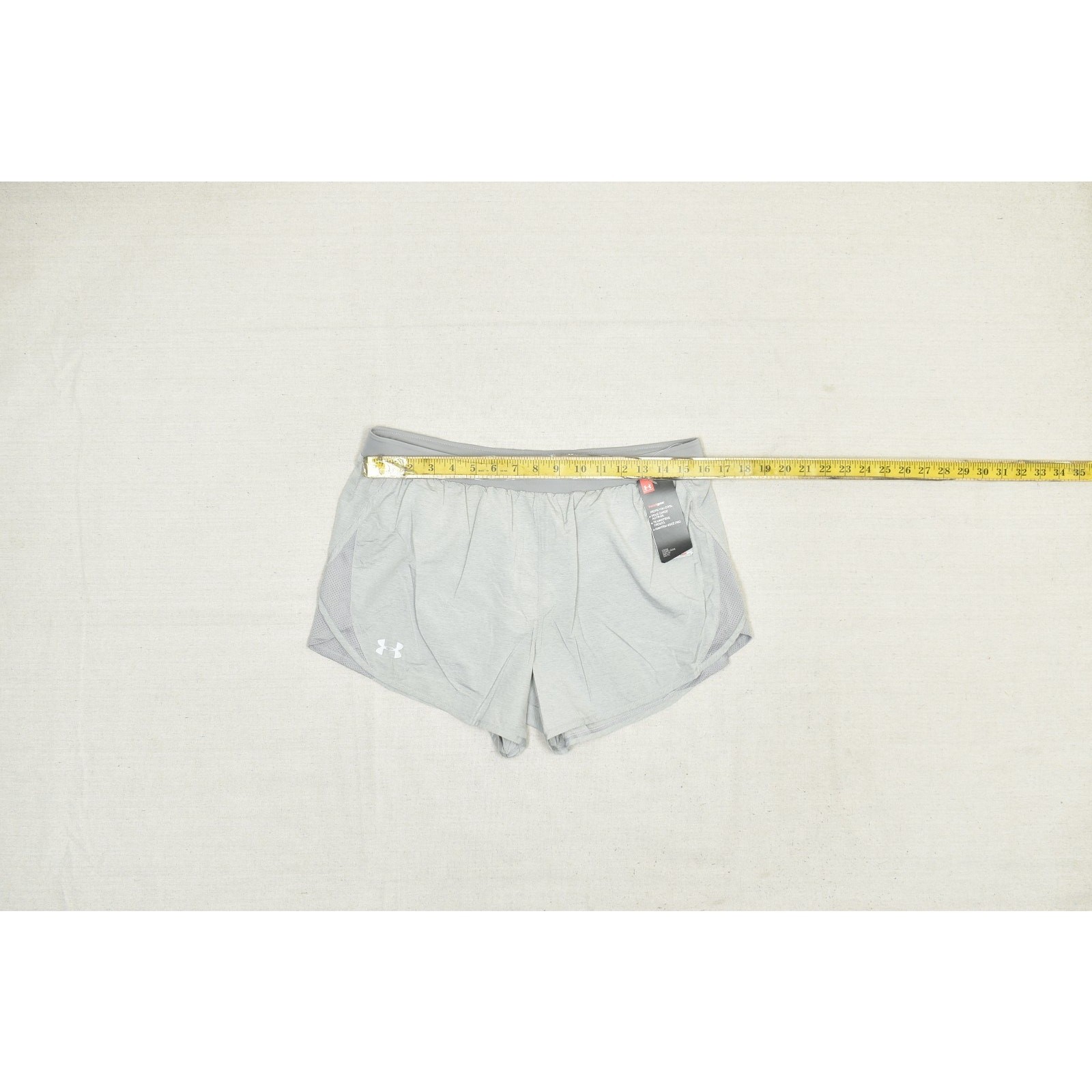 NEW Under Armour HeatGear Women's Running Shorts Loose Gray Size LG thumbnail 3