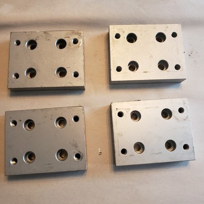 4 each (4) 80/20 15 Series  Flange Mount Caster Base Plate used . part# 2420