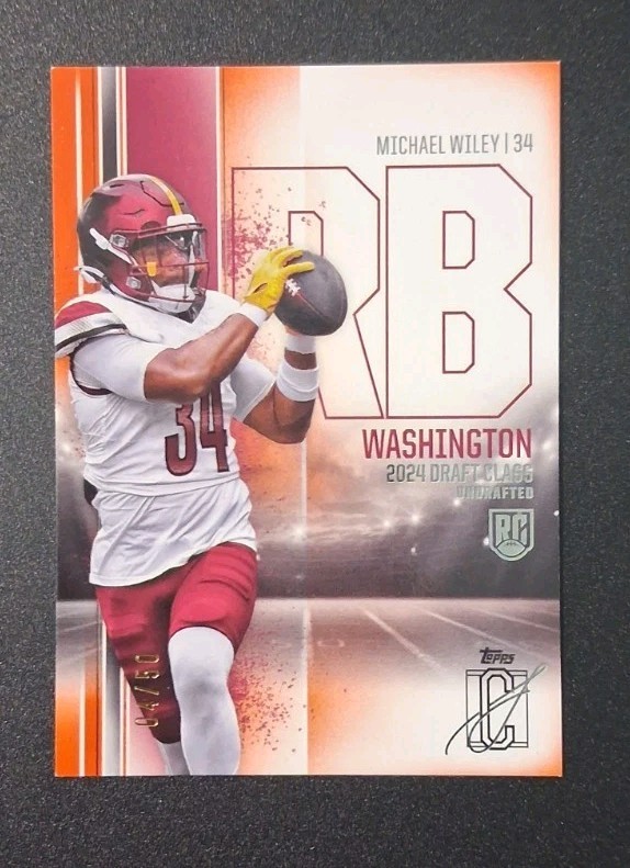 2025 Topps Signature Class Orange #199 Michael Wiley /50 Rookie RC Commanders