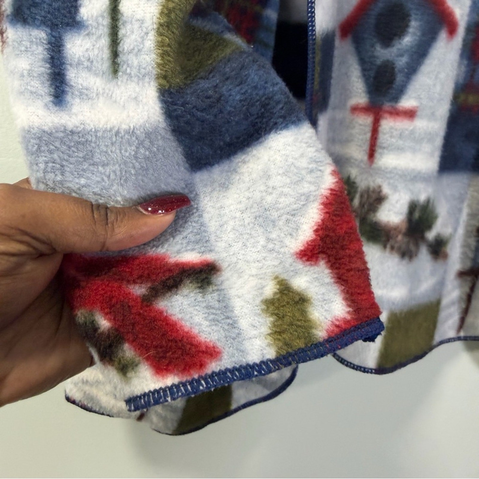 Women's Handmade Multicolor Winter Patterned Flee… - image 3