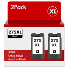 2 Pack PG-275XL Black Ink Cartridge for Canon Pixma TS3522 TS6422 TS3500 Printer