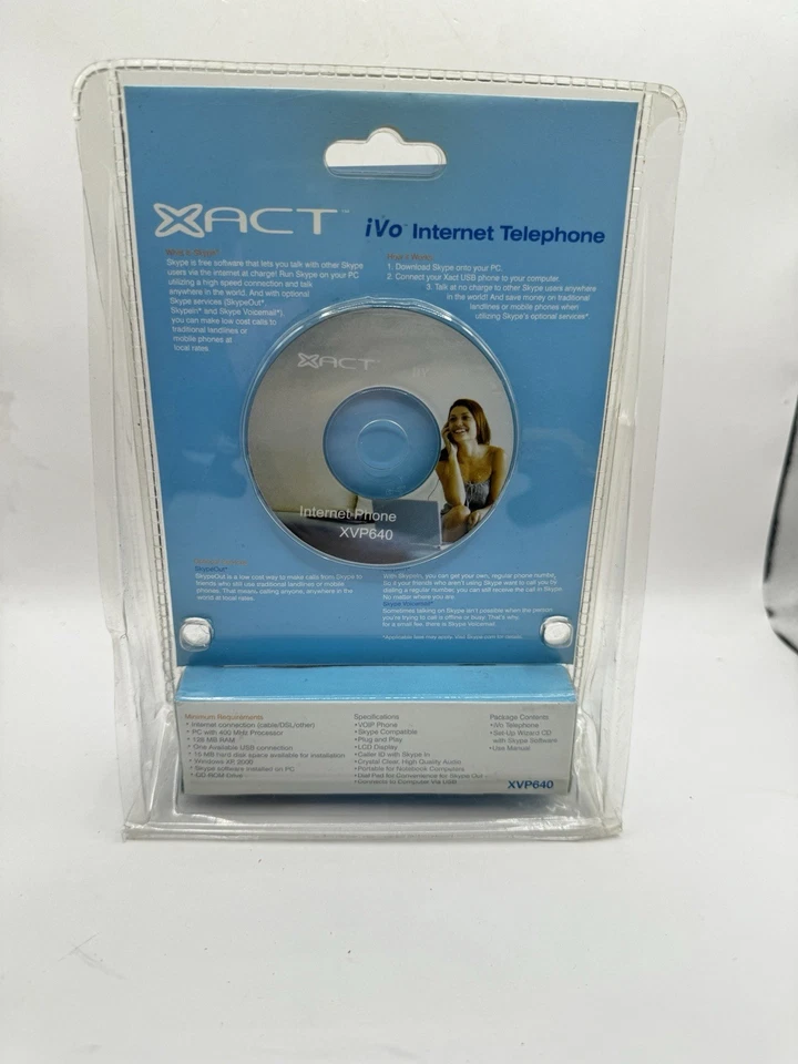 VOIP Internet Skype Compatible Phone Telephone XVP640 XACT IVO USB (054) - Image 2 of 2