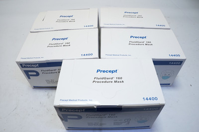 Lot of 250 Precept FluidGard 160 Procedure Mask 14400 NonSterile ASTM Level 3