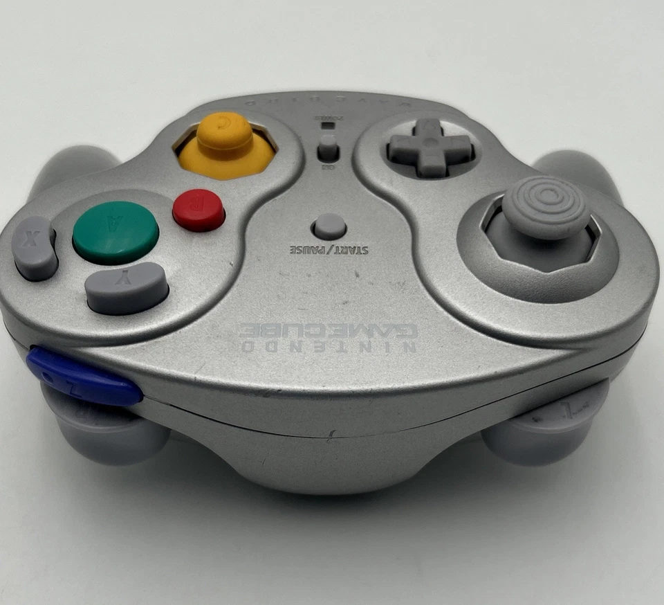 Nintendo Gamecube Wavebird DOL-004 Platinum Wireless Controller w/Dongle WORKS - Image 4 of 4