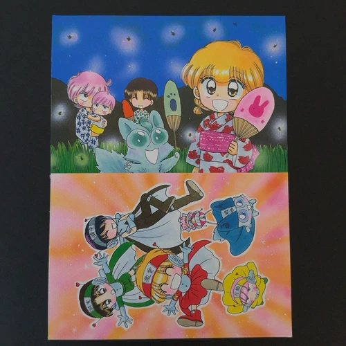 Vintage - Akazukin Chacha - Postcard Manga illustration By Min Ayahana Set of 2