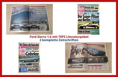 Ford Sierra 1.6 mit 75PS Literaturpaket - 2 komplette Zeitschriften