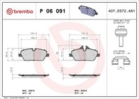 Brembo Bremsbelagsatz, Scheibenbremse Vorderachse FüR BMW