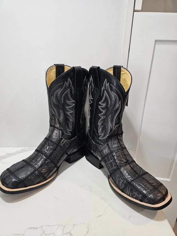 BOTAS ROPER PARA HOMBRE A CUADROS CAIMÁN PUNTERA CUADRADA ESTILO 09-020-6503-8484 TALLA 9.5D Foto 4 de 4