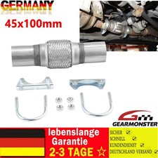 FLEXROHR 45x100mm / 210mm + 2x SCHELLE für AUDI FIAT OPEL RENAULT SEAT SKODA VW