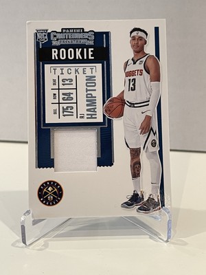 RJ Hampton 2020-21 Panini Contenders Rookie Ticket Patch #RS-RJH Denver Nuggets