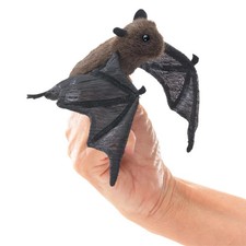 Folkmanis Mini Bat Finger Puppet Engaging Interactive Puppet for Storytelling
