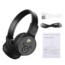 Rechargeable FM Digital Radio Receiver Headphone For AUX Available/Stereo Sound
