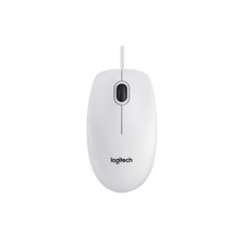 Mouse Logitech B100 ottico bianco 910-003360 con cavo usb 2.0 da 180cm - uso amb