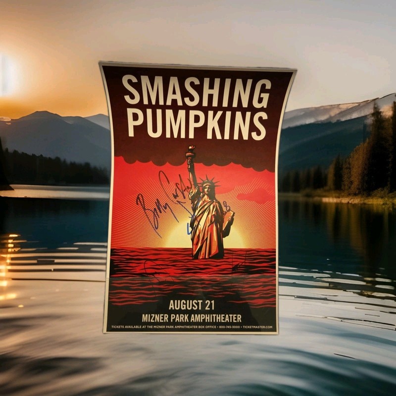 Smashing Pumpkins Signed 11x17 Zeitgeist  Concert Poster 2018. Billy +2