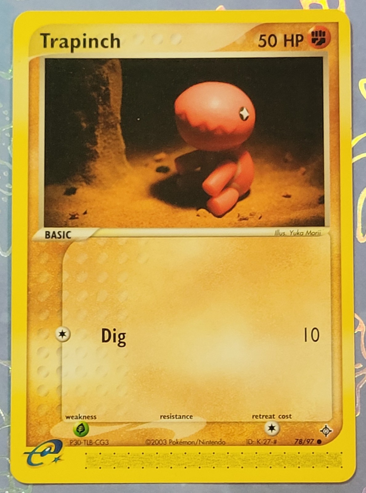 Trapinch 78/97 EX Dragon E-reader Yuka Morii Clay Art Pokemon Card NM