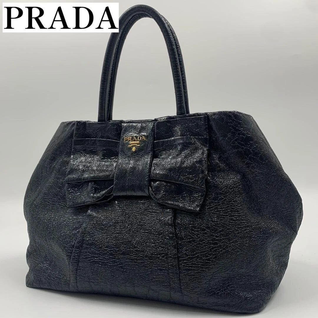 PRADA Bow Black Bags & Handbags for Women for sale | eBay