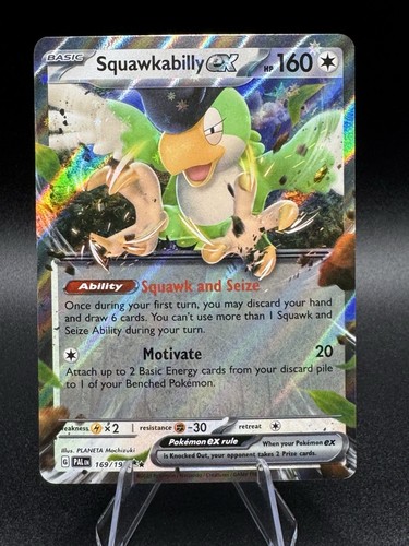Pokemon TCG SV: Paldea Evolved #169/193 Squawkabilly EX Double Rare NM/M