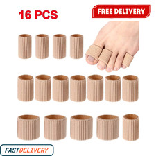 16 PCS Toe Cushion Tube Sleeves Soft Gel Corn Pad Protectors for Cushions Corns