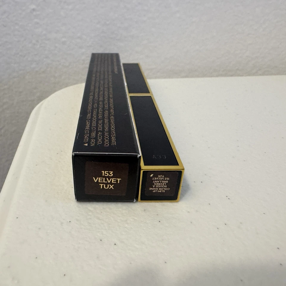 Tom Ford Slim Lip Color Shine #153 Velvet Tux 0.03oz /0.9g Full Size New In Box - Image 4 of 4