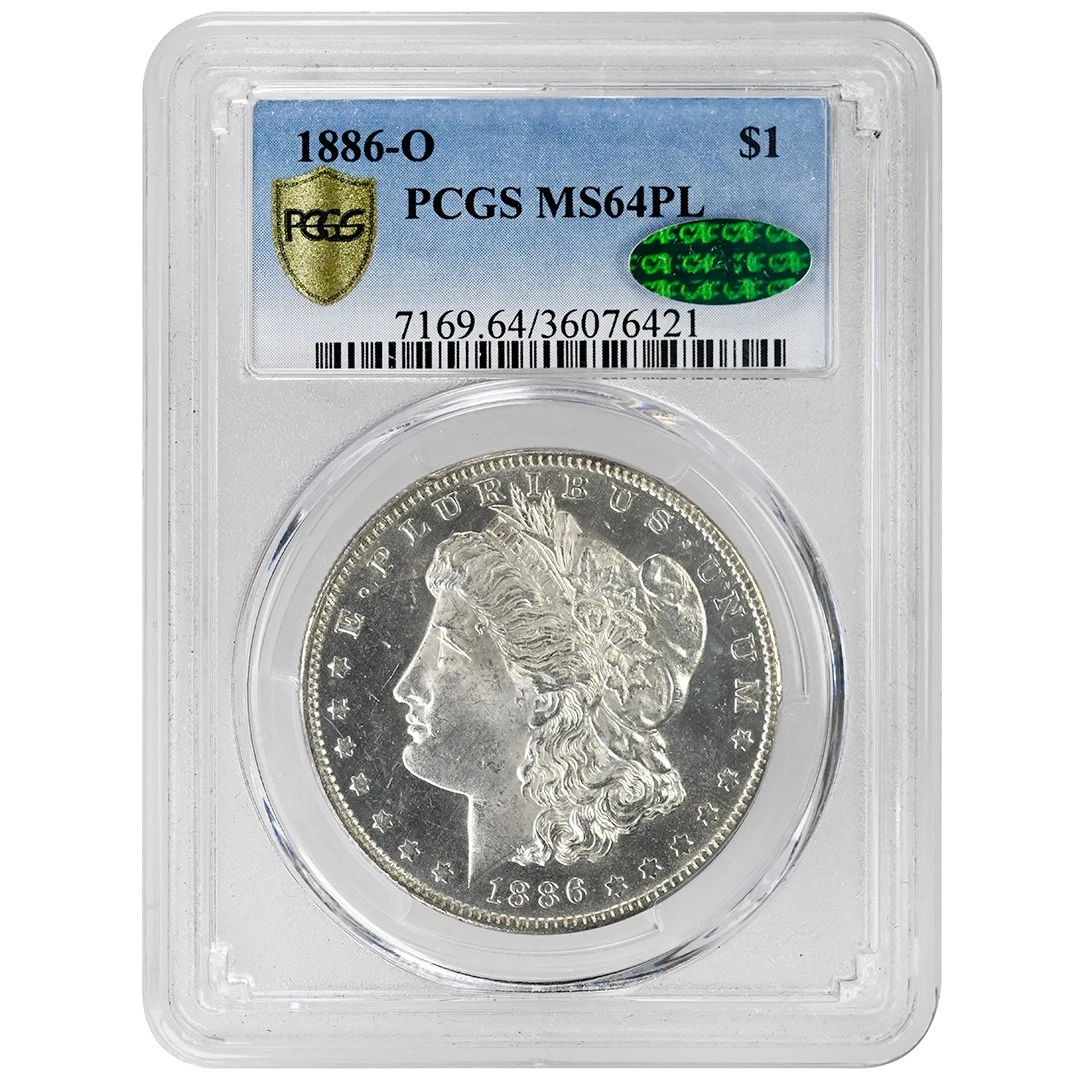 1886-O $1 Morgan Dollar PCGS MS64PL CAC