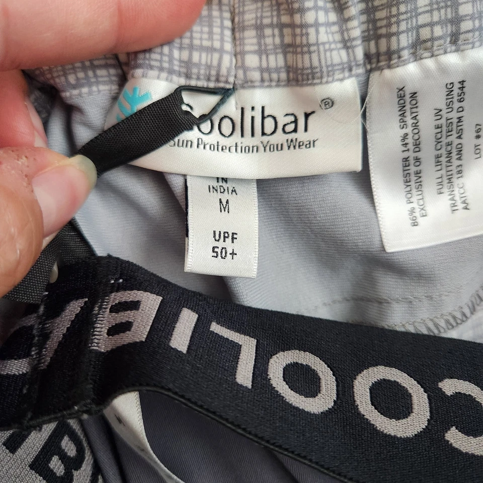 Coolibar Calasa Tech Swim Trunks Men's M Gray Liner Board Shorts UPF50 Travel Foto 4 de 4