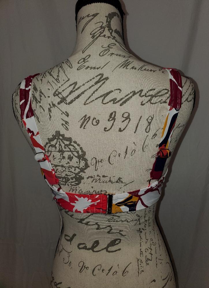 MSRP $58 Anne Cole Wallflower Beaded Bikini Swimsuit Top Size XL