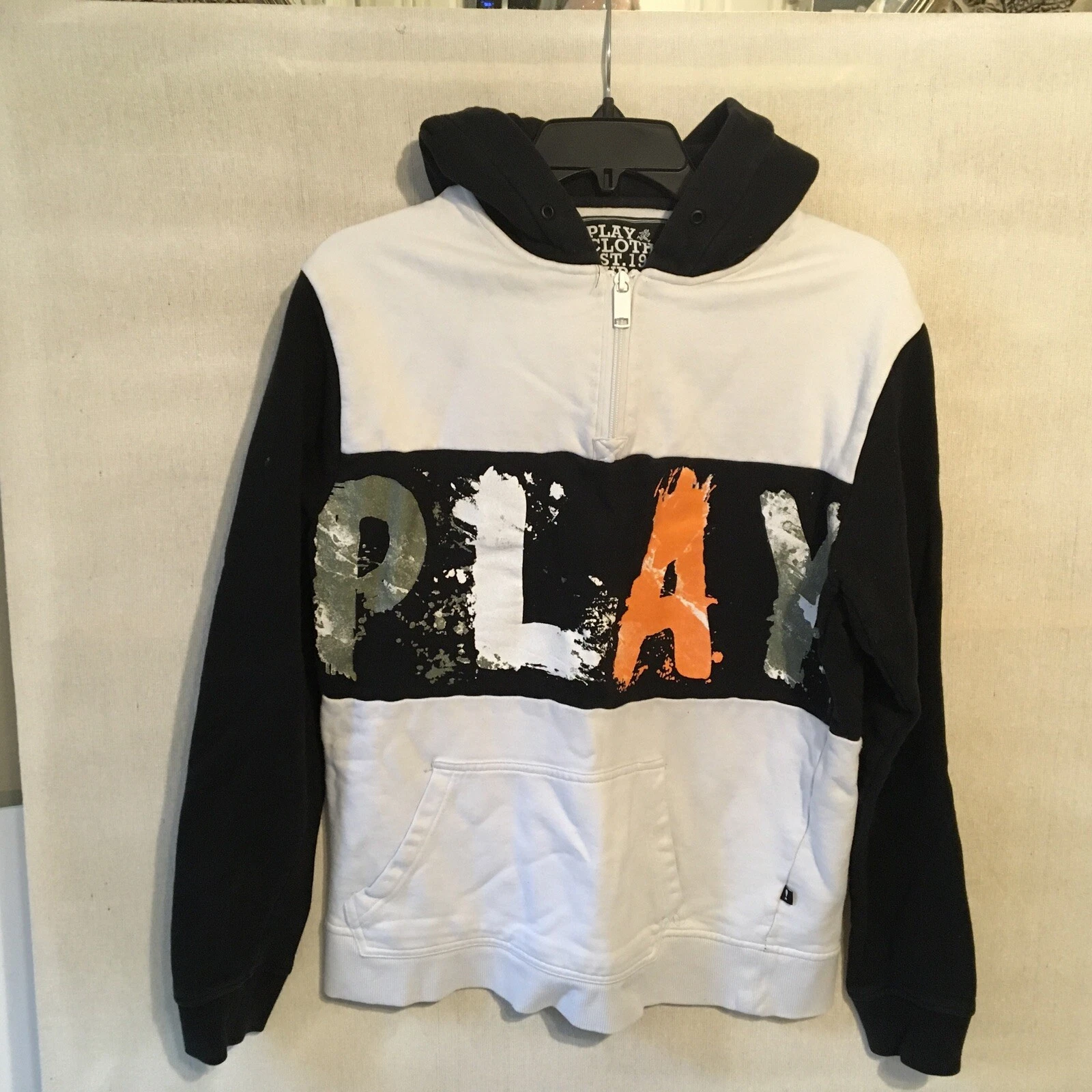 play clothes est. 1977 our gang men’s sweatshirt Y2K sz M black/white - product detail image 1