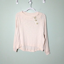 We the Free People Crop Top size XS, Sweater Oversize Slouchy Cream Ivory Knit