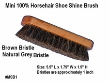 MINI Grey Horse Hair Western HAT or Fedora Lint Remover Brush