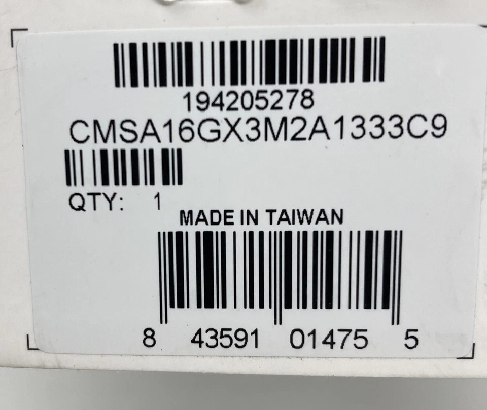 16GB (2x8GB) Corsair Mac Memory DDR3 1333 SoDIMMs PC3-10600S CMSA16GX3M2A1333C9 - Image 4 of 4