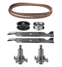 Sears DLS 3500 46" Mower Deck Parts Rebuild Kit Spindles Blades Belt Pulleys