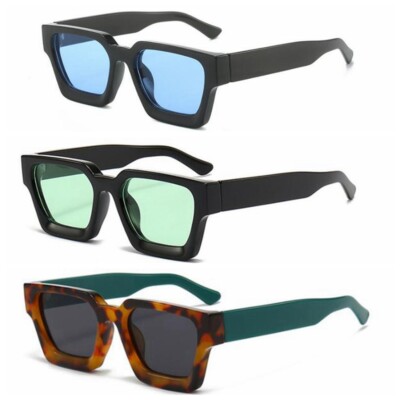 Retro Square Tinted Multi Negative Power Nearsighted Glass -1.0 -1.25 -1.75~-8.0