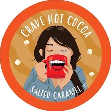 Crave Beverages Hot Chocolate Flavored Pods,Keurig 2.0, Salted Caramel, 40 Count
