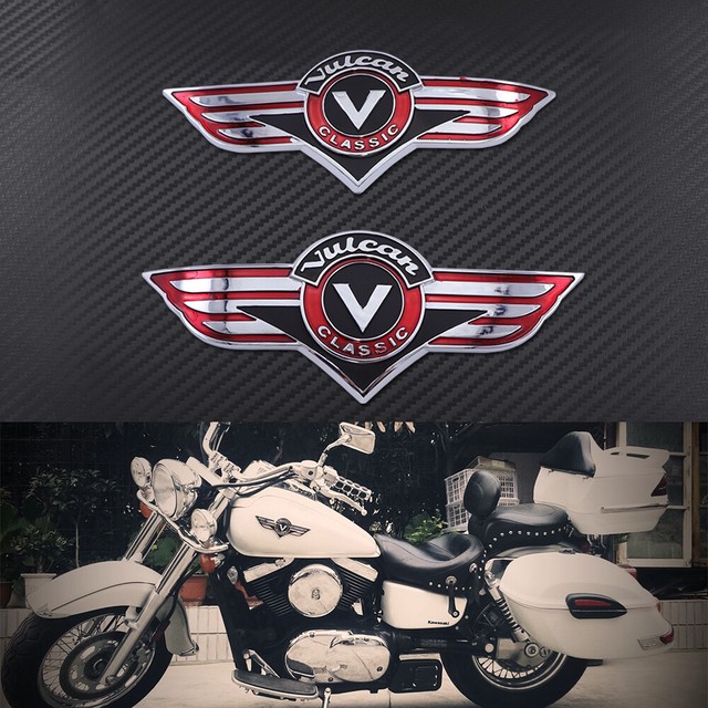 Fuel Gas Tank Badge Emblem Decal Stickers For Kawasaki Vulcan VN
