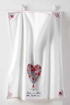 Anthropologie Dishtowel GIOCHI di CARTA House HUMBLE ABODE Home Heart Is NWT