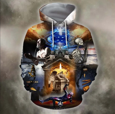 ALL OVER PRINT THIRD DEGREE MASONIC TRACING BOARD 3D HOODIE Mother Day Gift