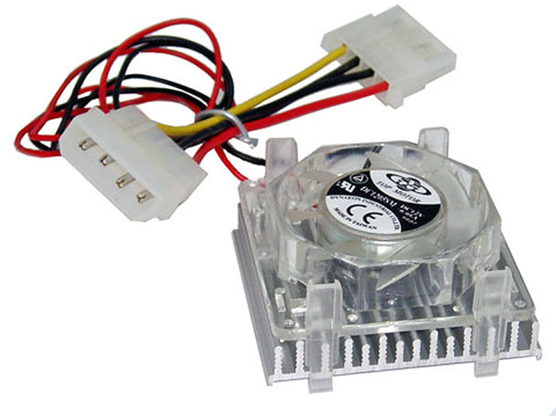 2" Square Clip-on Cooling Fan and Heatsink for Processors and Peltiers