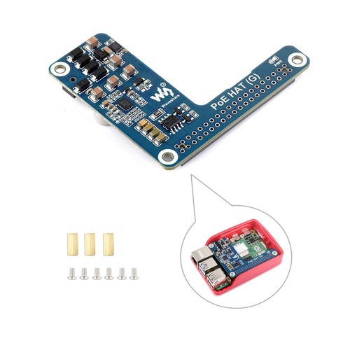 for Raspberry Pi 5 PoE HAT Power Over Ethernet HAT G 5V 5A Output Supports 80...