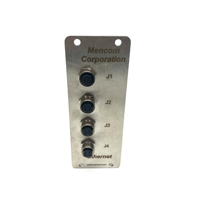 Memcom D24-4MDE45-FR-RJ45 Ethernet Receptacle 4 Pole M12 D-Coded Female