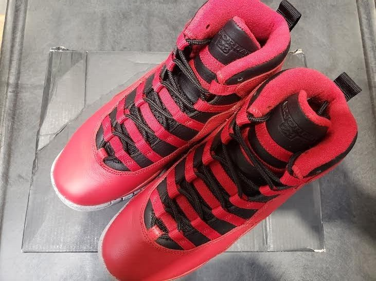 NIKE AIR JORDAN X 10 RETRO 30TH BG BULLS OVER BROADWAY RED NIKE AIR JORDAN X 10 RETRO 30TH BG BULLS OVER BROADWAY RED